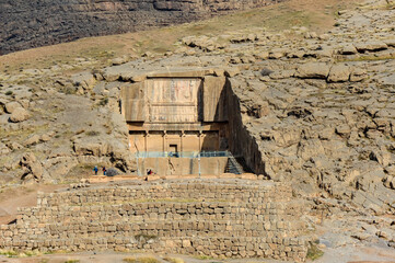 Shiraz, Iran - December 15, 2015: Tomb of Artaxerxes III, King of the Kings of the Persian...