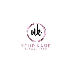 UK beautiful Initial handwriting logo template