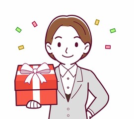 新人の会社員の女性