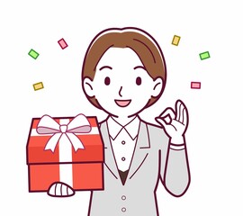 新人の会社員の女性