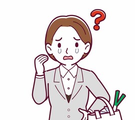 新人の会社員の女性