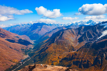 Fototapeta na wymiar Mountains in Mount Elbrus region, Russia