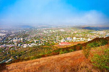 Fototapeta na wymiar Pyatigorsk city aerial panoramic view