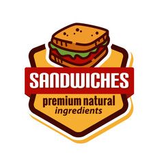 sandwich logo design, for a fast food modern store