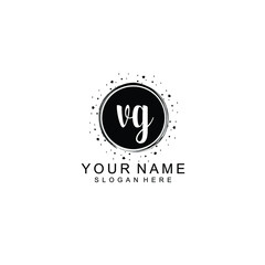 VG beautiful Initial handwriting logo template