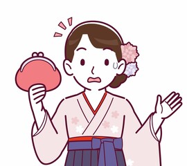 羽織袴を着た女性