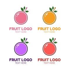 Fruit juice logo simple concept design vector illustration