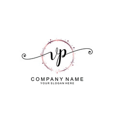 VP beautiful Initial handwriting logo template