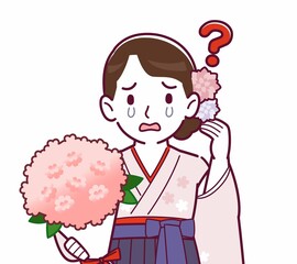 羽織袴を着た女性