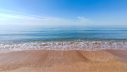 Seascape, calm at sea on a calm day. Horizontal snapshot