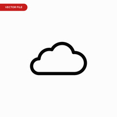 Cloud icon vector. Simple weather sign