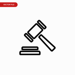 Fototapeta premium Auction icon vector. Simple gavel sign