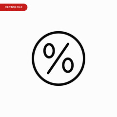 Percent icon vector. Simple sign