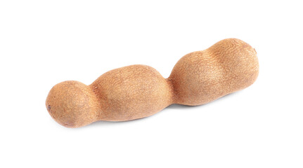 Delicious ripe tamarind on white background. Exotic fruit