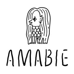 アマビエのイラスト：ベクターデータ
Illustration of amabie.
