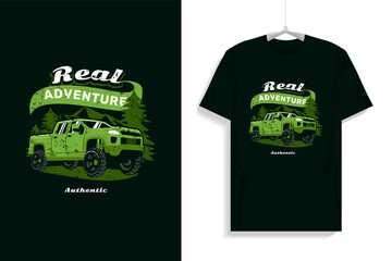 Off Road Truck T-shirt Design Illustration © s7dreamstudio