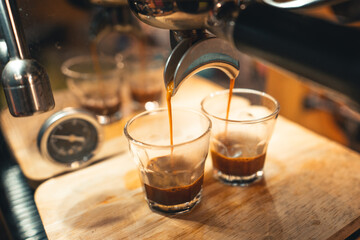Make coffee from the machine at home.