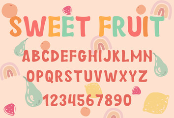 Vector decoration font for the postcard, packaging, decoration, and many other uses