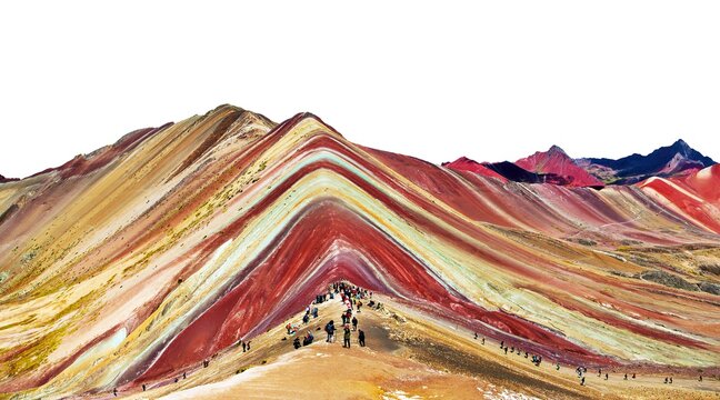 Rainbow Mountain Peruvian Andes Mountains Peru Isolated