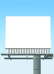 Flat design billboard copy space 2 for advertisement and announcement and other (Vertical)