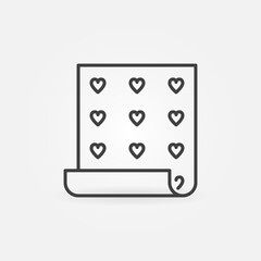 Wallpaper with Heart texture vector thin line concept icon