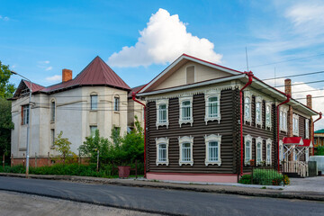 Tomsk, old apartment buildings