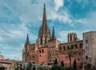 Barcelona. Gothic quarter of Barcelona. Catalonia. Spain, 2021