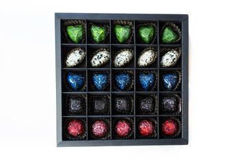 Beautiful art choclate candies in black box