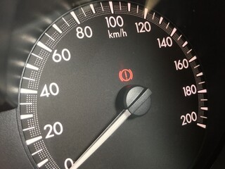 speedometer on black