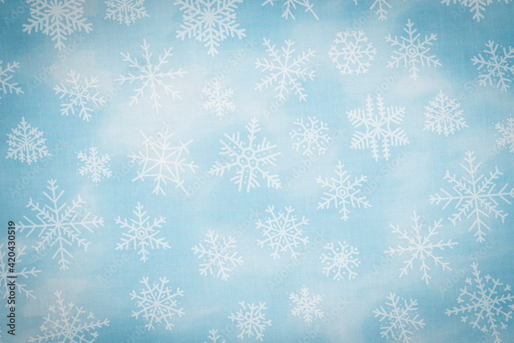 Canvas Prints white and blue snowflake background for winter or holiday backgrounds