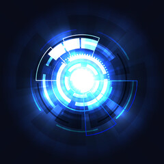 Illustration of blue abstract technology background