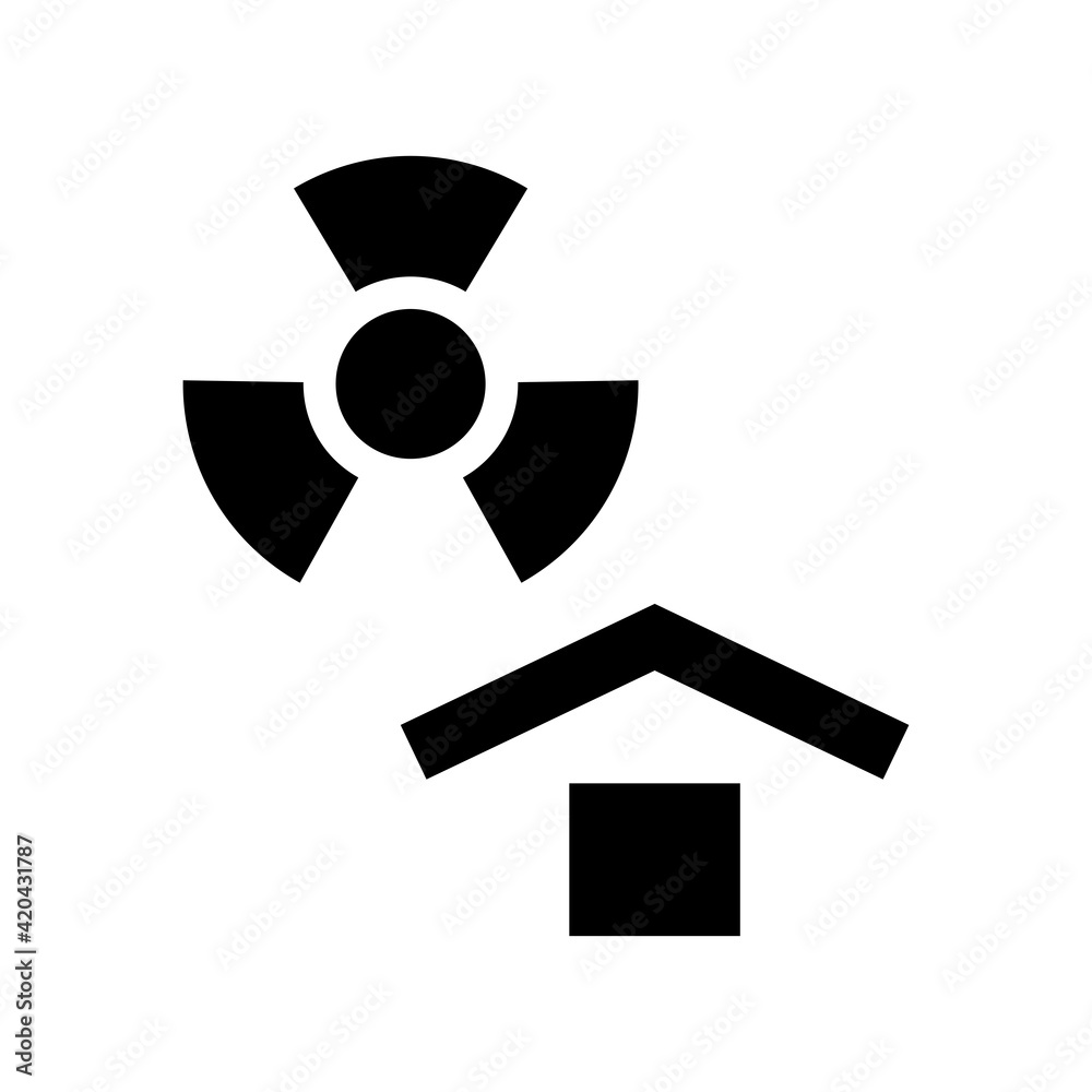 Wall mural Protect from radioactive sources cargo symbol. Vector