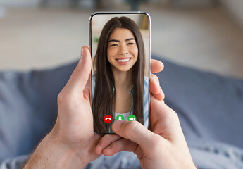 Online dating, video call and modern technology for relationships during covid-19 lockdown