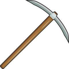 Pickaxe for working with stone. Hard work symbol.
