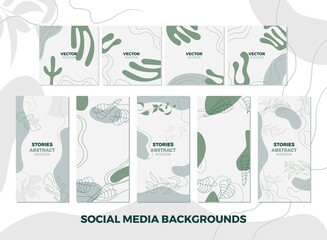 Social media banner boho botanical style