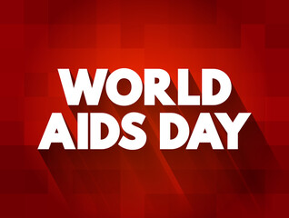 World Aids Day text quote, concept background