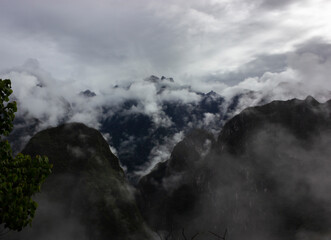 clouds over the mountains