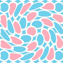 Simple pattern. Circle pattern. Seamless background. Fish scale pattern. Abstract geometric background in a marine theme. © Sudakarn