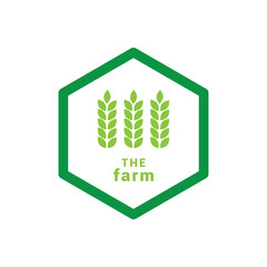 farmer nature garden logo icon vector template.