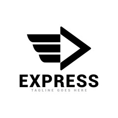 express arrow delivery logo icon vector template.