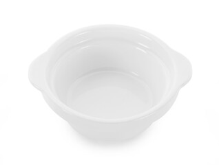 empty white bowl on white background
