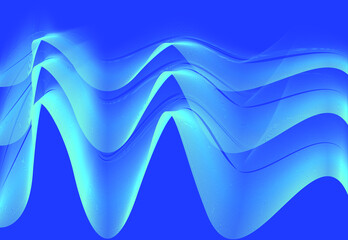 
Modern 3D wave curves abstract presentation background. Abstract decoration, blue texture, halftone gradient, vector illustration.