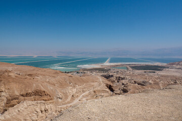 Desert landscape of Israel, Dead Sea, Jordan.