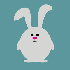 Cute Easter bunny on an isolated background.