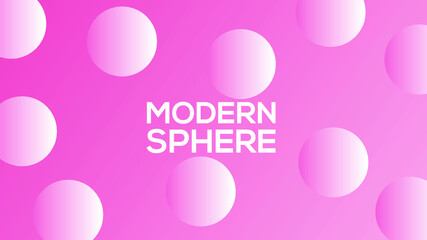 Vector Illustration of Abstract Background using beautiful modern circular rings and spheres with bright and vibrant pink and purple color tones
