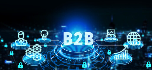 Business, Technology, Internet and network concept. B2B Business company commerce technology marketing concept.