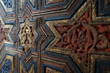 Detail of a wooden decoration pattern