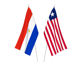 Paraguay and Liberia flags
