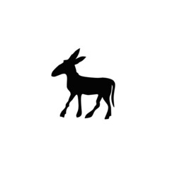 Vector illustration silhouette of a mouse deer