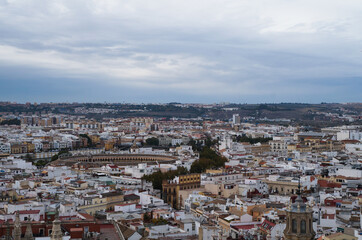 Panoramic view on Seville, Spain